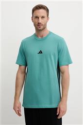 ΒΑΜΒΑΚΕΡΟ ΜΠΛΟΥΖΑΚΙ ESSENTIALS ΑΝΔΡΙΚΟ, ΧΡΩΜΑ: ΤΙΡΚΟΥΑΖ, JX0732 ADIDAS