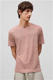 ADOLFO DOMíNGUEZ ΑΝΔΡΙΚΟ ΛΙΝΟ T-SHIRT STRUCTURED - 172162219 ΡΟΖ ΑΝΟΙΧΤΟ ADOLFO DOMINGUEZ