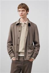 ADOLFO DOMíNGUEZ ΑΝΔΡΙΚΟ OVERSHIRT ΜΟΝΟΧΡΩΜΟ FAUX SUEDE - 175011119 ΓΚΡΙ ADOLFO DOMINGUEZ