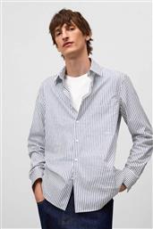 ADOLFO DOMíNGUEZ ΑΝΔΡΙΚΟ ΠΟΥΚΑΜΙΣΟ ΜΕ ΡΙΓΕ ΣΧΕΔΙΟ REGULAR FIT - 120091290 ΓΑΛΑΖΙΟ ADOLFO DOMINGUEZ