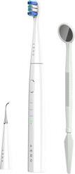 SONIC ELECTRIC TOOTHBRUSH DB8: WHITE 3MODES 3 BRUSH HEADS + 1 CLEANING TOOL 1 MIRROR AENO