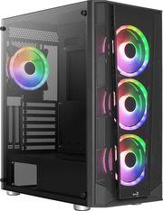 CASE PRISM-G-BK-V3 MIDI TOWER TEMPERED GLASS BLACK AEROCOOL