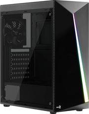 CASE SHARD-G-BK MIDI TOWER TEMPERED GLASS BLACK AEROCOOL