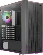 CASE SKRIBBLE-G-BK ARGB MIDI TOWER TEMPERED GLASS BLACK AEROCOOL