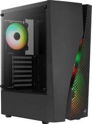 CASE WAVE-G-BK-V3 MIDI TOWER TEMPERED GLASS BLACK AEROCOOL