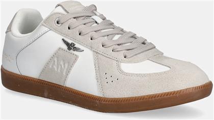 ΔΕΡΜΑΤΙΝΑ ΑΘΛΗΤΙΚΑ ΠΑΠΟΥΤΣΙΑ SNEAKERS ΧΡΩΜΑ: ΑΣΠΡΟ, 252SC0315UPL00244 AERONAUTICA