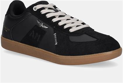 ΔΕΡΜΑΤΙΝΑ ΑΘΛΗΤΙΚΑ ΠΑΠΟΥΤΣΙΑ SNEAKERS ΧΡΩΜΑ: ΜΑΥΡΟ, 252SC0315UPL00244 AERONAUTICA