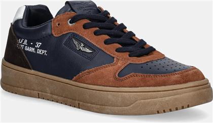 ΔΕΡΜΑΤΙΝΑ ΑΘΛΗΤΙΚΑ ΠΑΠΟΥΤΣΙΑ SNEAKERS ΧΡΩΜΑ: ΝΑΥΤΙΚΟ ΜΠΛΕ, 252SC0235UPL00244 AERONAUTICA