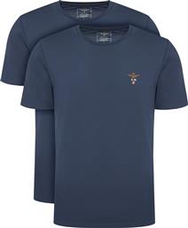 ΣΕΤ T-SHIRTS AM1UTI001B ΣΚΟΥΡΟ ΜΠΛΕ REGULAR FIT AERONAUTICA