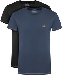 ΣΕΤ T-SHIRTS AM1UTI003B ΕΓΧΡΩΜΟ SLIM FIT AERONAUTICA
