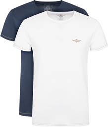 ΣΕΤ T-SHIRTS AM1UTI003B ΕΓΧΡΩΜΟ SLIM FIT AERONAUTICA