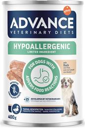 ΚΟΝΣΕΡΒΑ ΣΚΥΛΟΥ ADVANCE VET HYPOALLERGENIC ΠΑΠΙΑ (400GR) AFFINITY