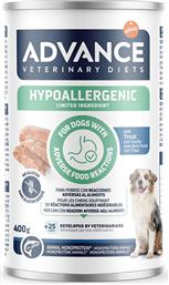 ΚΟΝΣΕΡΒΑ ΣΚΥΛΟΥ ADVANCE VET HYPOALLERGENIC ΠΕΣΤΡΟΦΑ (400GR) AFFINITY