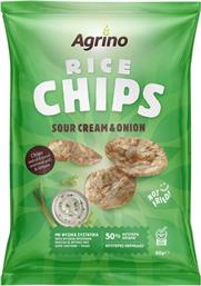 ΤΣΙΠΣ ΡΥΖΙΟΥ SOUR CREAM & ONION 60G AGRINO