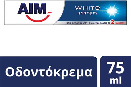 ΟΔΟΝΤΟΚΡΕΜΑ WHITE SYSTEM 1+1 ΔΩΡΟ (2Χ75ML) AIM από το e-FRESH