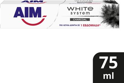 ΟΔΟΝΤΟΚΡΕΜΑ WHITE SYSTEM CHARCOAL 75ML AIM