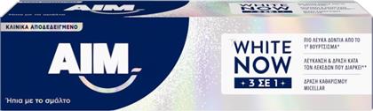 WHITE NOW 3IN1 TOOTHPASTE ΑΠΟΤΕΛΕΣΜΑΤΙΚΗ ΟΔΟΝΤΟΚΡΕΜΑ ΚΑΤΑ ΤΩΝ ΛΕΚΕΔΩΝ & ΛΕΥΚΑΝΣΗ ΤΩΝ ΔΟΝΤΙΩΝ 75ML AIM