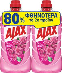 ΥΓΡΟ ΚΑΘΑΡΙΣΜΟΥ FETE DES FLEURS ΡΟΔΟ ΑΥΓΗΣ 2X1LT 80% ΣΤΟ 2O AJAX