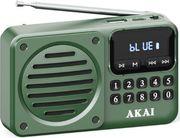 APR-300 ΠΡΑΣΙΝΟ ΜΙΝΙ ΦΟΡΗΤΟ ΡΕΤΡΟ ΡΑΔΙΟΦΩΝΟ FM/AM BLUETOOTH USB MICROSD AKAI