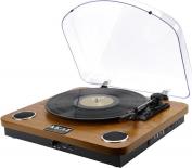 ATT-11BTN WOOD TURNTABLE WITH BUILT-IN SPEAKERS BLUETOOTH USB AND SD CARD RECORDING AKAI