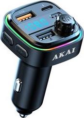 FMT-26BT FM TRANSMITTER ΚΑΙ ΦΟΡΤΙΣΤΗΣ USB ΜΕ BLUETOOTH USB TF LED ΚΑΙ HANDSFREE AKAI