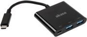AK-CBCA08-15BK TYPE C POWER DELIVER ADAPTER WITH TWO USB 3.0 HUB AKASA