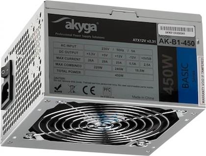 ΤΡΟΦΟΔΟΤΙΚΟ ΥΠΟΛΟΓΙΣΤΗ AK-B1-450 450W ATX - ΓΚΡΙ AKYGA