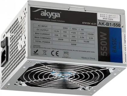 ΤΡΟΦΟΔΟΤΙΚΟ ΥΠΟΛΟΓΙΣΤΗ AK-B1-550 550W ATX - ΓΚΡΙ AKYGA