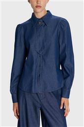 ΓΥΝΑΙΚΕΙΟ ΠΟΥΚΑΜΙΣΟ DENIM ΜΕ ΓΡΑΒΑΤΑ - 81253202 DENIM BLUE ALE