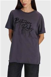 ΓΥΝΑΙΚΕΙΟ T-SHIRT ΜΕ LETTERING OVERSIZED - 8921579 ΑΝΘΡΑΚΙ ALE