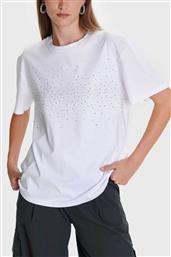 ΓΥΝΑΙΚΕΙO T-SHIRT ΜΕ ΣΤΡΑΣ - 8921584 ΛΕΥΚΟ ALE