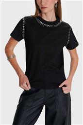 ΓΥΝΑΙΚΕΙΟ ΒΑΜΒΑΚΕΡΟ T-SHIRT ΜΕ ΜΕΤΑΛΛΙΚΕΣ ΛΕΠΤΟΜΕΡΕΙΕΣ - 8921587 ΜΑΥΡΟ ALE