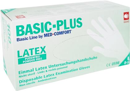 MED COMFORT BASIC-PLUS DISPOSABLE LATEX EXAMINATION GLOVES POWDER FREE ΓΑΝΤΙΑ ΛΑΤΕΞ ΜΙΑΣ ΧΡΗΣΗΣ ΧΩΡΙΣ ΠΟΥΔΡΑ ΣΕ ΛΕΥΚΟ ΧΡΩΜΑ 100 ΤΕΜΑΧΙΑ - LARGE ALFACARE από το PHARM24