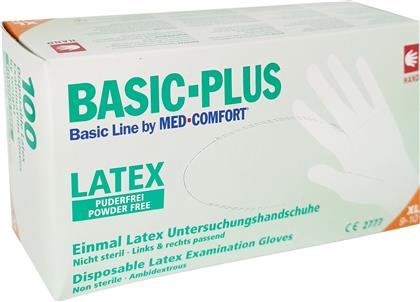 MED COMFORT BASIC-PLUS DISPOSABLE LATEX EXAMINATION GLOVES POWDER FREE ΓΑΝΤΙΑ ΛΑΤΕΞ ΜΙΑΣ ΧΡΗΣΗΣ ΧΩΡΙΣ ΠΟΥΔΡΑ ΣΕ ΛΕΥΚΟ ΧΡΩΜΑ 100 ΤΕΜΑΧΙΑ - XLARGE ALFACARE