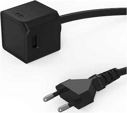 ΠΟΛΥΠΡΙΖΟ USB USBCUBE EXTENDED USB A + C EU BLACK ALLOCACOC