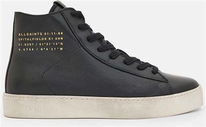ΔΕΡΜΑΤΙΝΑ ΕΛΑΦΡΙΑ ΠΑΠΟΥΤΣΙΑ TANA HIGH TOP ΧΡΩΜΑ: ΜΑΥΡΟ, W110FB ALLSAINTS