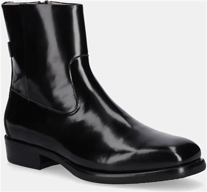 ΔΕΡΜΑΤΙΝΑ ΠΑΠΟΥΤΣΙΑ MILTON BOOT ΑΝΔΡΙΚΑ, ΧΡΩΜΑ: ΜΑΥΡΟ, M031FD ALLSAINTS