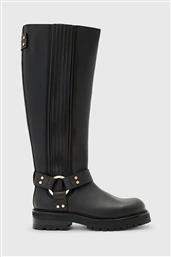 ΔΕΡΜΑΤΙΝΕΣ ΜΠΟΤΕΣ MADDIE HIGH BOOT ΓΥΝΑΙΚΕΙΑ, ΧΡΩΜΑ: ΜΑΥΡΟ, W185FB ALLSAINTS