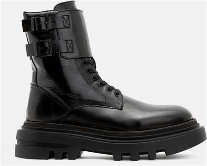 ΔΕΡΜΑΤΙΝΕΣ ΜΠΟΤΕΣ ZOE BOOT ΓΥΝΑΙΚΕΙΕΣ, ΧΡΩΜΑ: ΜΑΥΡΟ, W064FB ALLSAINTS