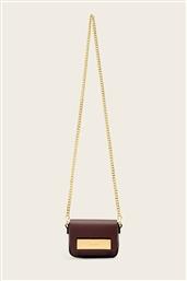 ΔΕΡΜΑΤΙΝΗ ΤΣΑΝΤΑ ETTA ΧΡΩΜΑ: ΜΠΟΡΝΤΟ, W340XD ALLSAINTS