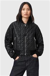 ΔΕΡΜΑΤΙΝΟ ΜΠΟΥΦΑΝ BOMBER CARLY ΧΡΩΜΑ: ΜΑΥΡΟ, W013LD ALLSAINTS