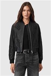 ΔΕΡΜΑΤΙΝΟ ΜΠΟΥΦΑΝ BOMBER ΧΡΩΜΑ: ΜΑΥΡΟ, W090LD ALLSAINTS