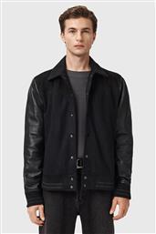 ΔΕΡΜΑΤΙΝΟ ΜΠΟΥΦΑΝ ENDLETON ΧΡΩΜΑ: ΜΑΥΡΟ, M012LC ALLSAINTS