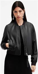 ΔΕΡΜΑΤΙΝΟ ΜΠΟΥΦΑΝ ORTEN BOMBER JACKET ΧΡΩΜΑ: ΜΑΥΡΟ, W072LB ALLSAINTS