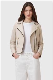 ΔΕΡΜΑΤΙΝO JACKET DALBY ΧΡΩΜΑ: ΜΠΕΖ, W087LB ALLSAINTS