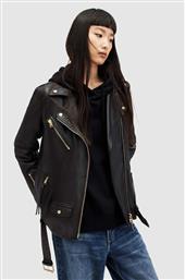 ΔΕΡΜΑΤΙΝΟ JACKET ΓΥΝΑΙΚΕΙΑ, ΧΡΩΜΑ: ΜΑΥΡΟ ALLSAINTS