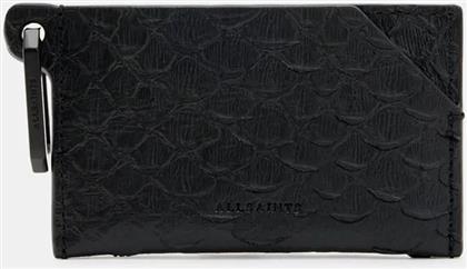 ΔΕΡΜΑΤΙΝΟ ΠΟΡΤΟΦΟΛΙ HEX SNAKE ΧΡΩΜΑ: ΜΑΥΡΟ, W381XB ALLSAINTS