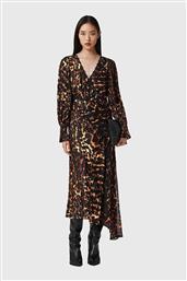 ΦΟΡΕΜΑ ΜΕ ΠΡΟΣΘΗΚΗ ΜΕΤΑΞΙΟΥ ΧΡΩΜΑ: ΚΑΦΕ, W102DD ALLSAINTS