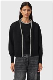 ΜΑΛΛΙΝΗ ΖΑΚΕΤΑ ODELL ΓΥΝΑΙΚΕΙΑ, ΧΡΩΜΑ: ΜΑΥΡΟ, W033KD ALLSAINTS
