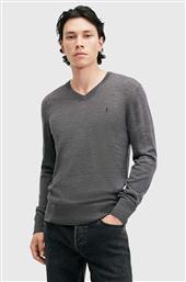 ΜΑΛΛΙΝΟ ΠΟΥΛΟΒΕΡ MODE MERINO VNECK ΑΝΔΡΙΚΟ, ΧΡΩΜΑ: ΓΚΡΙ, M022KA ALLSAINTS